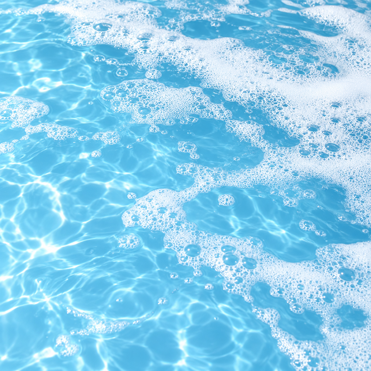 Foaming pool water